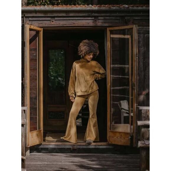 NWT The Simple Folk Organic Cotton Velvet Flares: Bronze - Picture 4 of 10